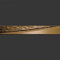 Golden Textured Bracelet With Shiny Surface And Intricate Carved Details