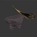 Artistic Detailed Eagle Sculpture Carving With Spread Wings On Rock Base