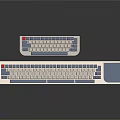 Mechanical Keyboards Pair With Ergonomic Wrist Rest And Blue Gray Keycaps For Daily Use