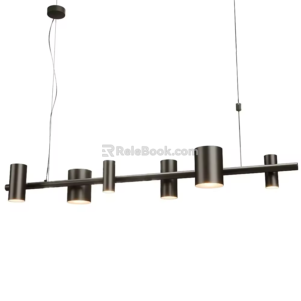 Can simple European chandelier 18w 3d model