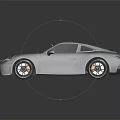 Blue Sports Car With Modern Sleek Body Design And Shiny Alloy Wheels On Reflective Surface