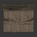 Old Dilapidated Wooden Barn With Exposed Roof Structure And Plank Walls