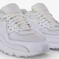 White Casual Athletic Sneakers With Air Cushion Comfortable Stylish Shoes