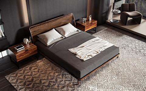 Style Commodity Bed 3d model