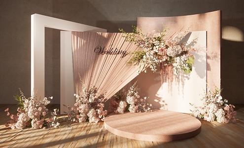 Modern Beauty Chen Pink Wedding 3d model