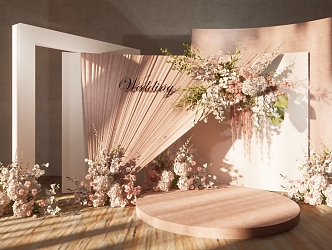 Modern Beauty Chen Pink Wedding 3d model