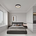 Modern Living And Dining Room Interior With Sofa Dining Table Wall Art And Pendant Lights