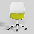 Comfortable Office Chair With White Frame And Yellow Seat In Modern Office
