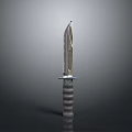 Modern Tactical Weapon Knife With Sharp Steel Blade And Textured Handle Grip
