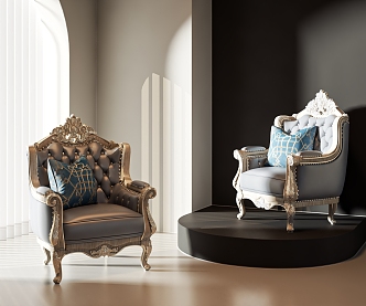 European style chair 3d model