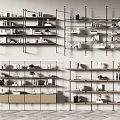 Modern Bookshelf Bookcase 3d model
