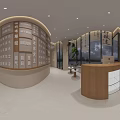 Elegant Traditional Chinese Storefront With Glass Facade Calligraphy And Wooden Elements