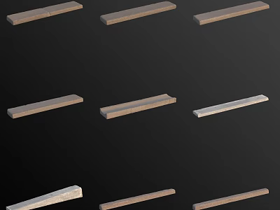 Road Facilities Featuring Various Colored Curb Stones For Urban Construction Projects 3d model