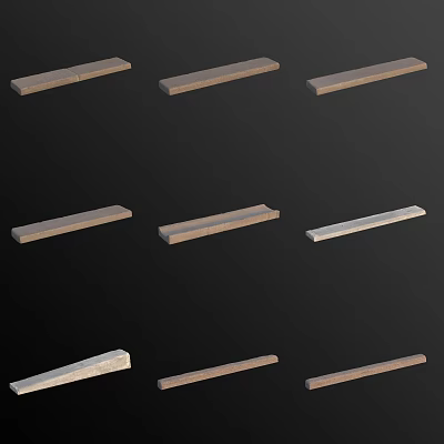 Road Facilities Featuring Various Colored Curb Stones For Urban Construction Projects 3d model