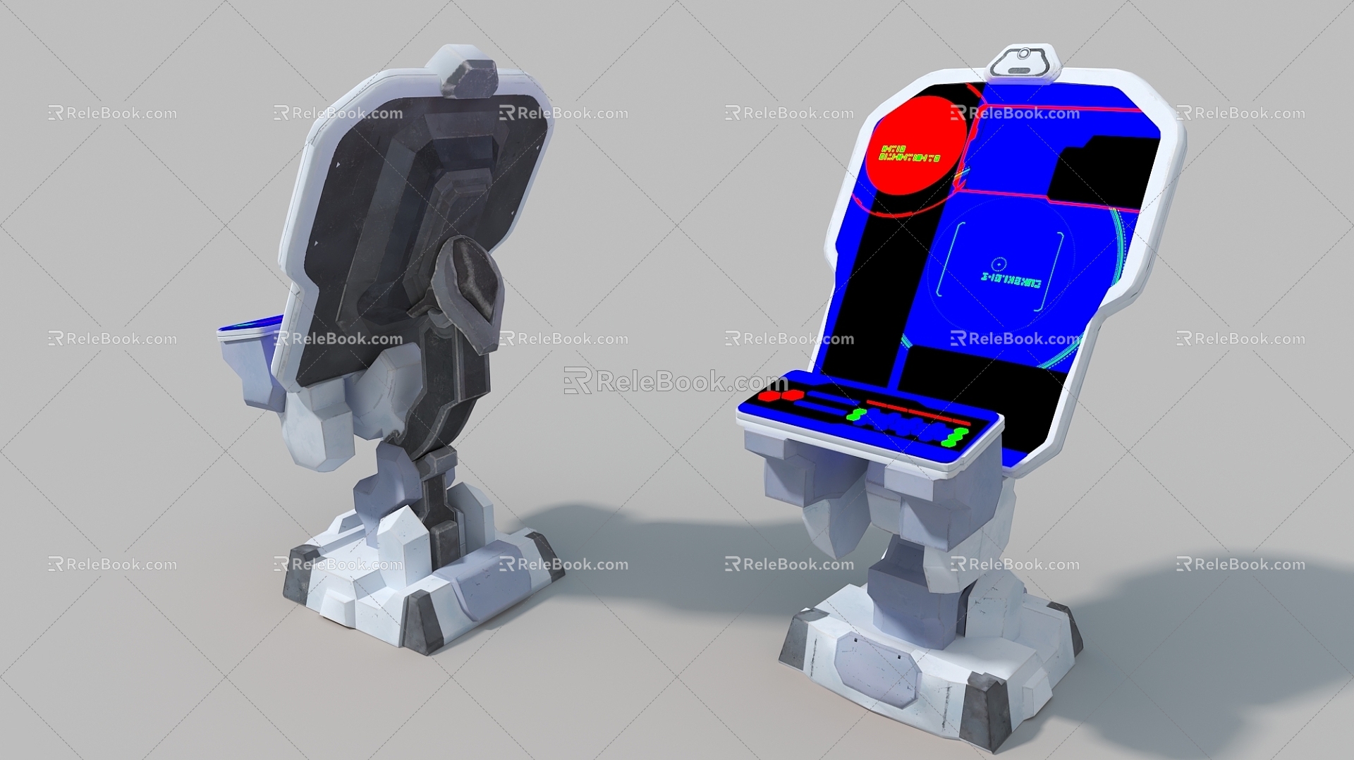 Space Console Host Equipment Technology Equipment Touch Screen Industrial Machinery 3d model