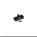 Black Dual Speaker System With Display Screen Time And Remote Control