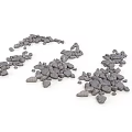 Small Natural Gray Pebbles Scattered On White Background For Decoration 3d model