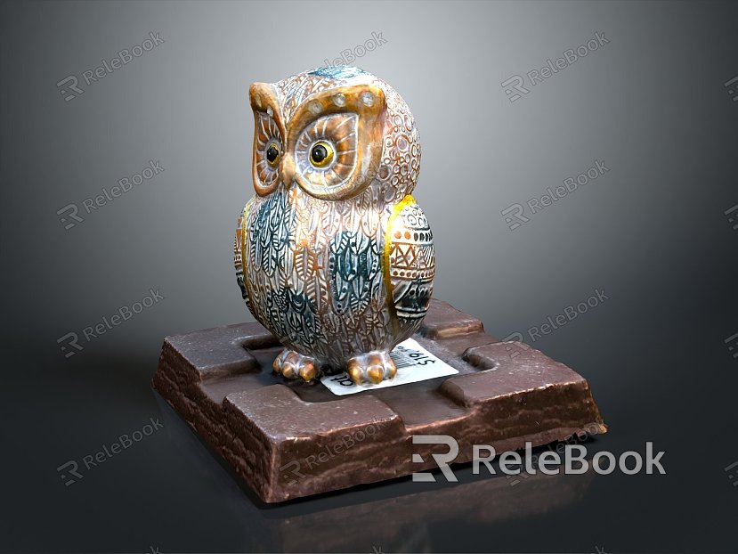 Owl grimace owl long-eared owl wulin owl monkey face owl carved owl model