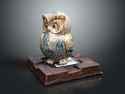 Owl grimace owl long-eared owl wulin owl monkey face owl carved owl model