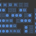 Black Modern Electrical Switches And Sockets Various Types For Daily Home Use