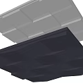Two Types Of Ceiling Panels With Grid And Textured Patterns