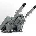 Advanced Military Missile Launcher System With Tilted Surface to Air Missiles