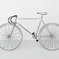Stylish Modern Minimalist Bicycle With White Frame Blue Accents And White Rims