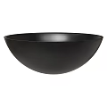 Black Bowl Shaped Washbasin with Smooth Glossy Surface and Modern Design