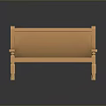 Copper Colored Metal Public Bench With Armrests Intricate Backrest And Elegant Legs