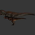 Realistic Dinosaur Group Lined Up with Lava Textured Skin in Various Sizes