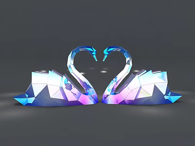 Modern beauty Chen magic swan 3d model