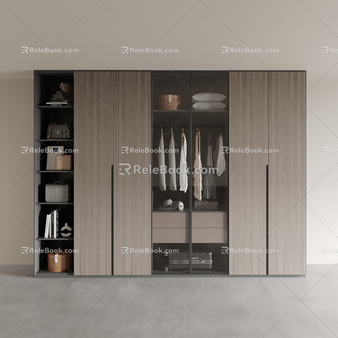 Wardrobe Locker Decorative Cabinet Bookcase Storage Cabinet Side Cabinet Wall Cabinet 3d model