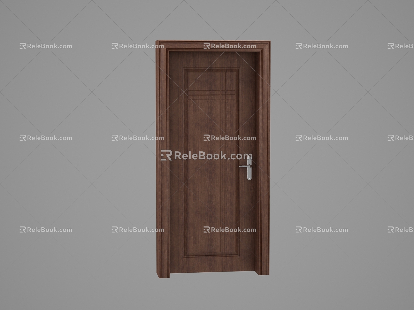 Jianou solid wood door door 3d model