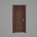 Jianou solid wood door door 3d model