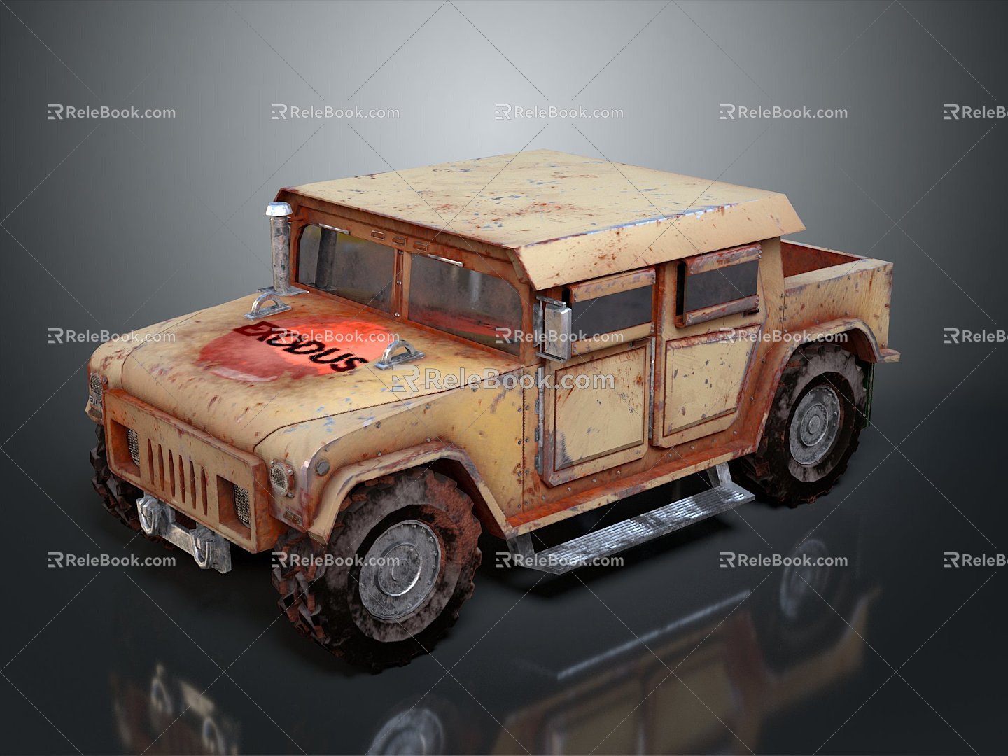 Hummer Pickup SUV Jeep 4WD 4WD SUV Military Jeep Hummer 3d model