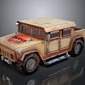 Vintage Texas Themed Off Road Truck With Rustic Metal Body Design