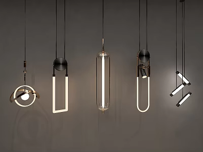 Modern Pendant Lights With Various Sleek Contemporary Designs For Home Interiors 3d model