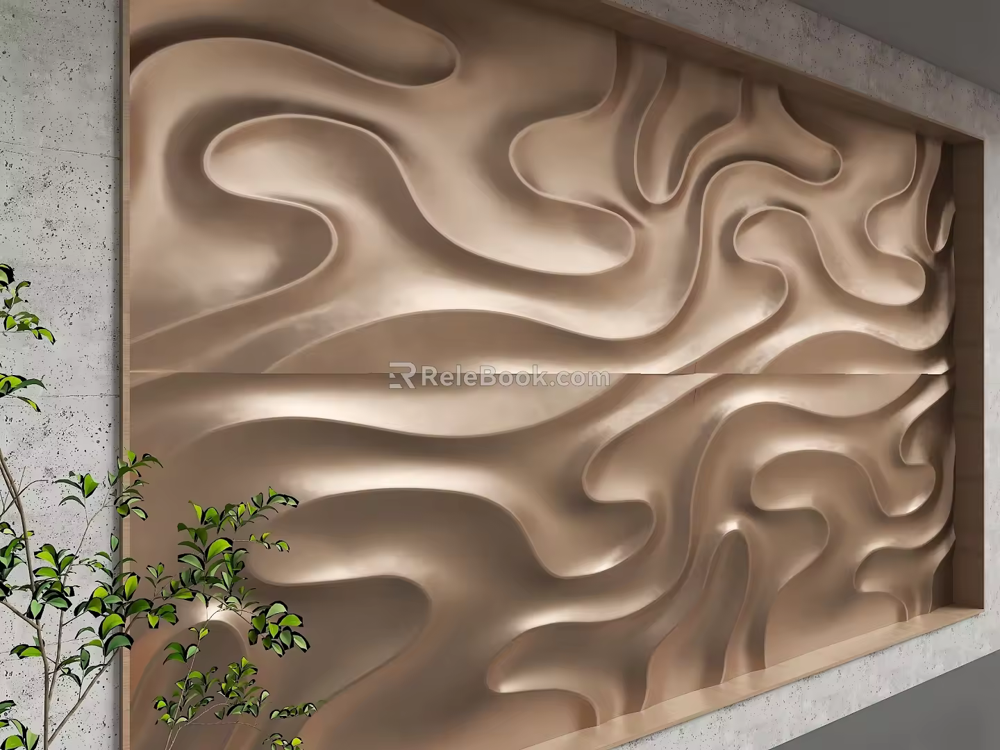Modern background wall 3d model