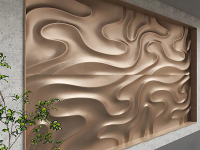 Modern background wall 3d model