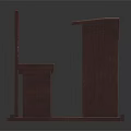 Dark Brown Wooden Furniture Set With Simple Table And Matching Bench For Home