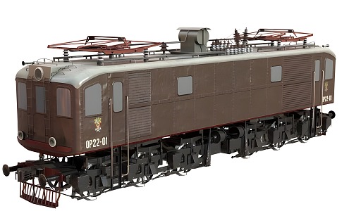 modern train steam locomotive 3d model