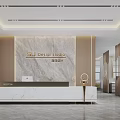 Company Front Desk Reception Room Front Desk Background Wall Front Desk 3d model