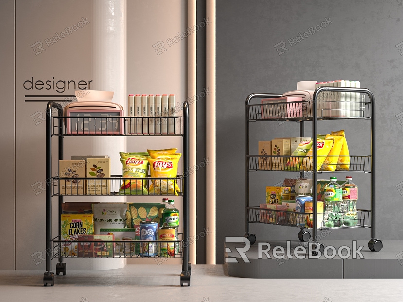 Snack trolley rack model