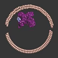 Cell Membrane Structure With Phospholipid Bilayer And Purple Membrane Protein