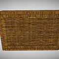 Wicker Home Organization Basket With Neatly Folded Shirts Jeans And Clothes