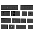 Intelligent switch socket set 3d model
