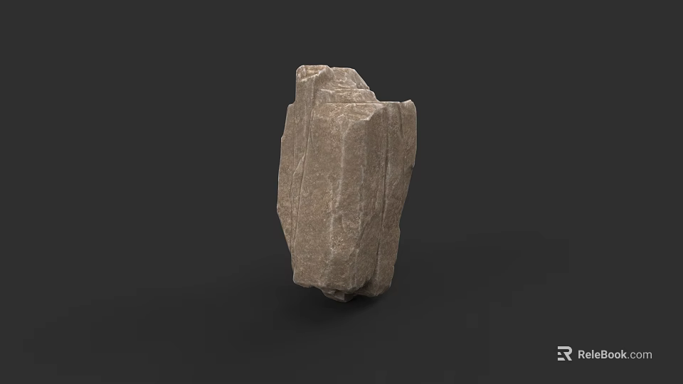 Natural Micro Terrain Structure With Rough Stone Texture And Detailed Surface 3d model 