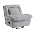 Gray Single Sofa With Modern Swivel Design And Plush Comfortable Seating 3d model