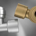 Gold And Silver Metal Pipe Elbow Fittings For Plumbing Applications And Projects