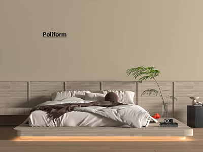 Modern Tatami Bed Suspension Bed 3d model